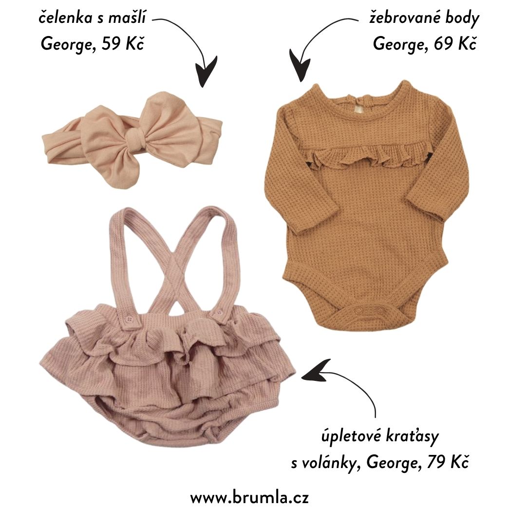 George oblečení - body, kraťasy, čelenka