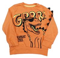 Oranžová mikina s dinosaurem F&F