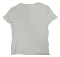 Bílé žebrované tričko H&M