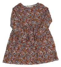 Barevné květované bavlněné šaty H&M