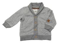 Šedá melírovaná propínací mikina H&M