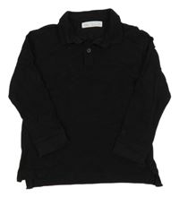 Černé polo triko Zara