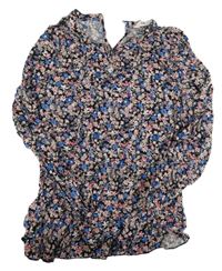 Černo-květovaná halenka H&M