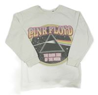 Bílá mikina s potiskem - Pink Floyd Primark