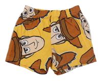 Hořčicové bavlněné kraťasy s Woodym - Toy Story George