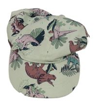 Mátová kšiltovka s dinosaury a listy Pusblu
