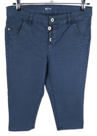 Dámské tmavomodré skinny capri rifle 