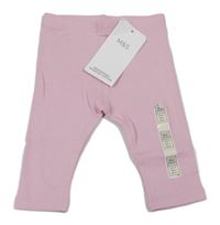 Nové - Světlerůžové žebrované tepláky M&S