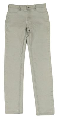 Světlešedé skinny fit rifle H&M