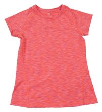 Neonově růžovo-fialové melírované sportovní tričko H&M