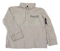 Béžová mikina s logem a límečkem TED BAKER