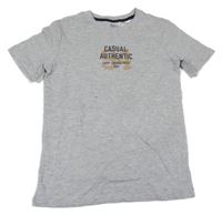 Světlešedé tričko s číslem a nápisem H&M