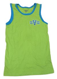 Světlezeleno-modré tílko s písmenem Hip&Hopps