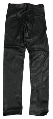 Černé koženkové legíny H&M
