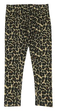 Béžovo-černé legíny s leopardím vzorem Next