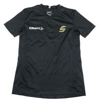 Černé sportovní funkční tričko s nápisy Craft 