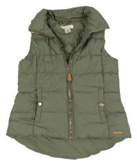 Khaki šusťáková zateplená vesta H&M