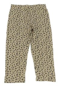 Béžové leopardí crop legíny H&M
