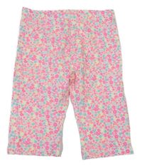 Bílé květované capri legíny Dunnes
