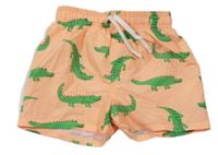 Světleoranžové plážové kraťasy s krokodýlky H&M