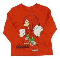 Červené triko s Knucklesem - Sonic H&M