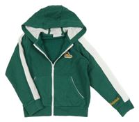 Zeleno-bílá propínací mikina s botou a kapucí Timberland