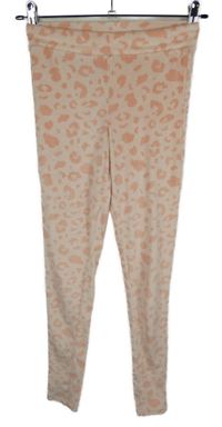 Dámské světlerůžové vzorované sametové legíny Up2Fashion 