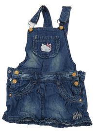 Modré riflové laclové šaty s Hello Kitty C&A