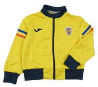 Hořčicová sportovní propínací mikina s nášivkou - Romania Joma
