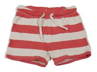 Béžovo-červené pruhované kraťasy H&M