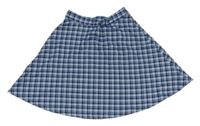 Světlemodro-modro-bílá kostkovaná kolová sukně H&M