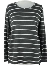 Dámský tmavošedo-bílý pruhovaný lehký svetr Gina Benotti 