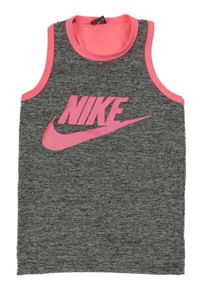 Šedo-růžový sportovní top s logem - Nike