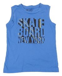 Modré tílko s nápisy 
