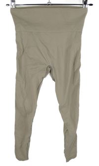Dámské béžové scrunch sportovní capri legíny