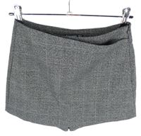 Dámská černo-bílá vzorovaná skort sukně Stravius 