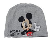 Šedá melírovaná čepice s Mickey 