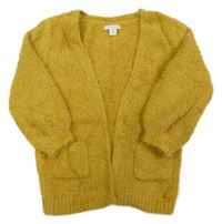 Okrový chlupatý svetrový cardigan Primark