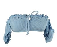 Dámská světlemodrá žabičková crop halenka Primark 