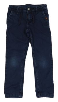 Tmavomodré teplákové skinny rifle Denim Co.