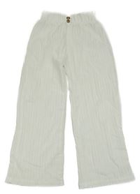 Bílé plisované culottes kalhoty 