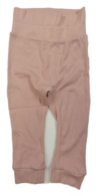 Starorůžové žebrované lehké baggy tepláky Lily & Dan