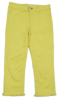Žluté roztřepené kotníkové skinny rifle Kiabi 