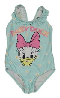 Mátové jednodílné plavky s Daisy a kopretinami a volánkem PRIMARK
