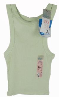 Nové - Dámský žlutý žebrovaný crop top Primark 