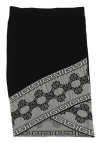 Černo-šedá elastická sukně se vzorem River Island