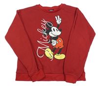 Červená mikina s Mickeym Disney