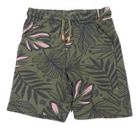 Khaki teplákové kraťasy s listy F&F