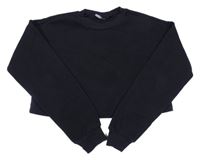 Černá crop mikina 