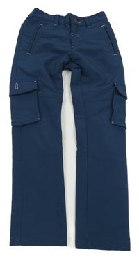 Petrolejové softshellové funkční cargo kalhoty Crane